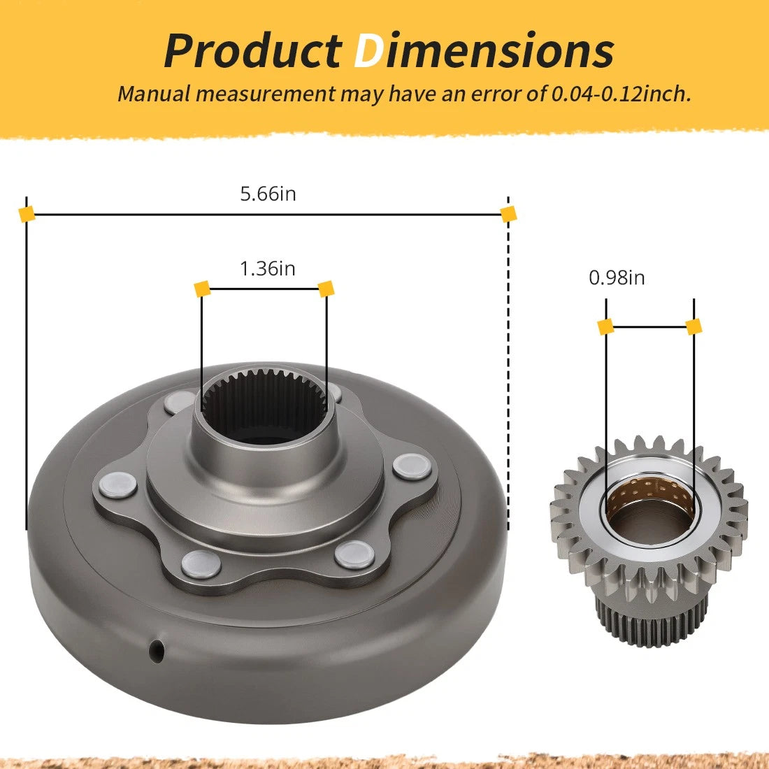 Clutch Drum & Drive Gear For Honda FourTrax 300 TRX300 /FW 1988-2000 22500-HC4-000