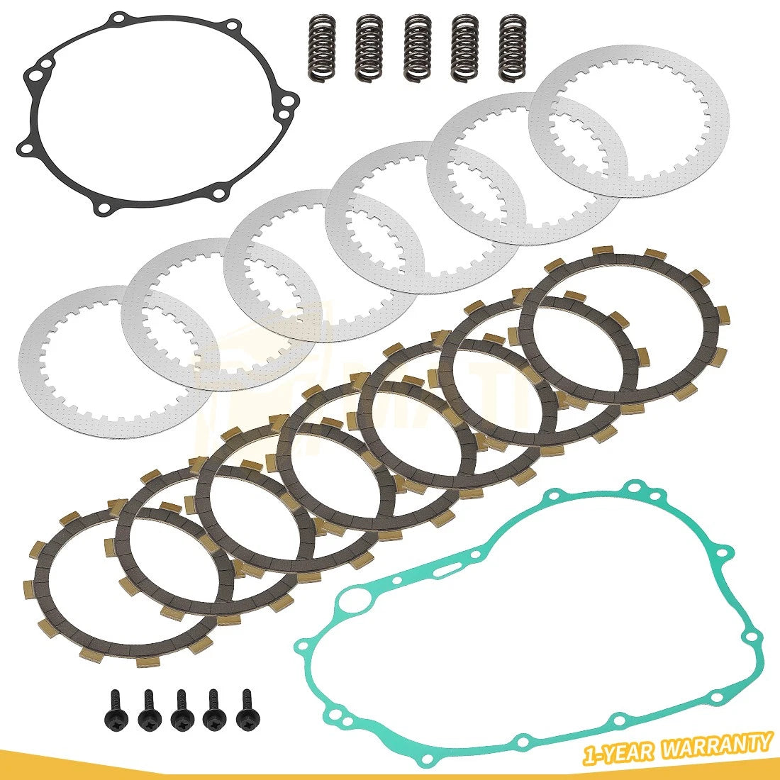 Clutch Friction Steel Plates w/Gasket Kit For Yamaha WR250R 08-20 WR250X 08-11