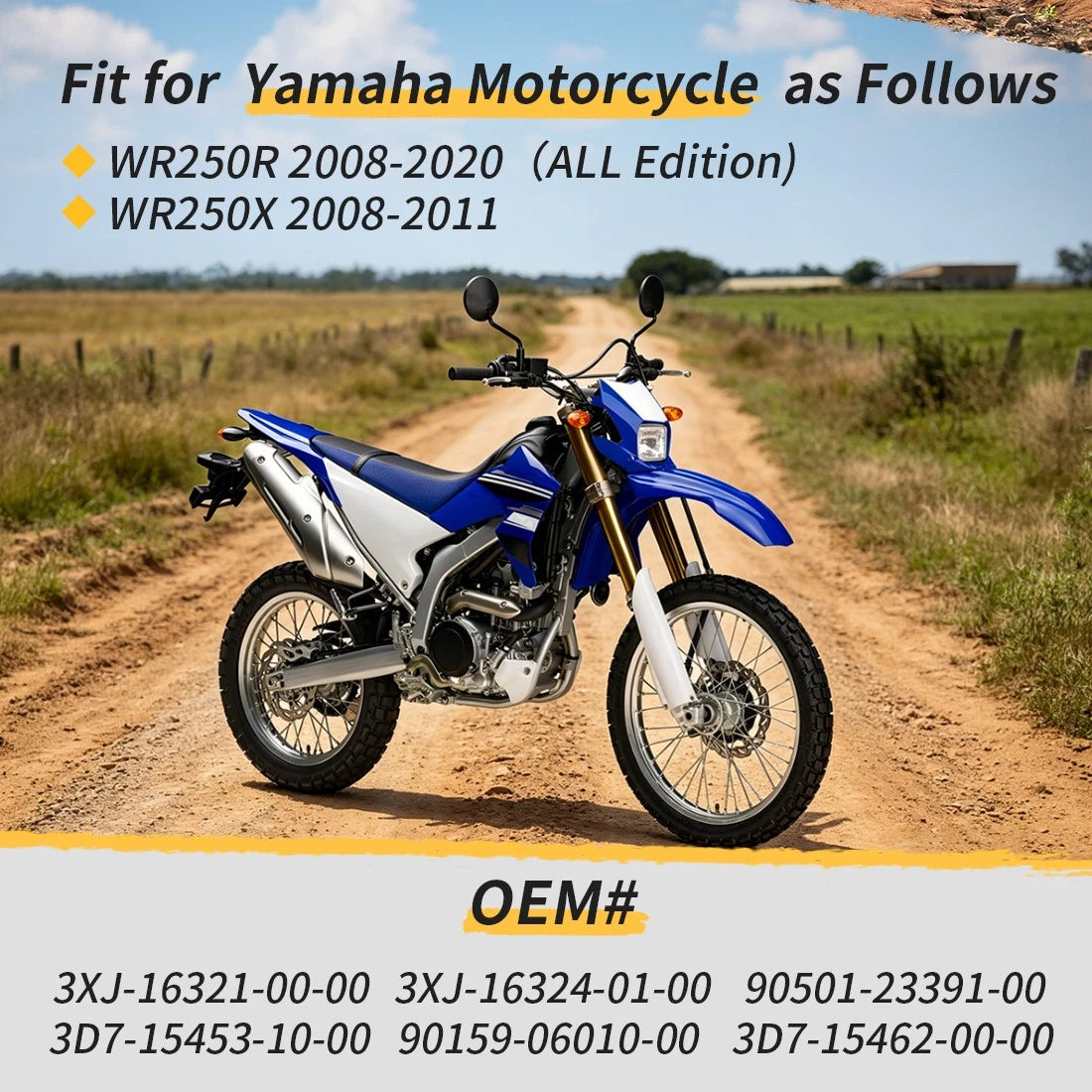 Clutch Friction Steel Plates w/Gasket Kit For Yamaha WR250R 08-20 WR250X 08-11