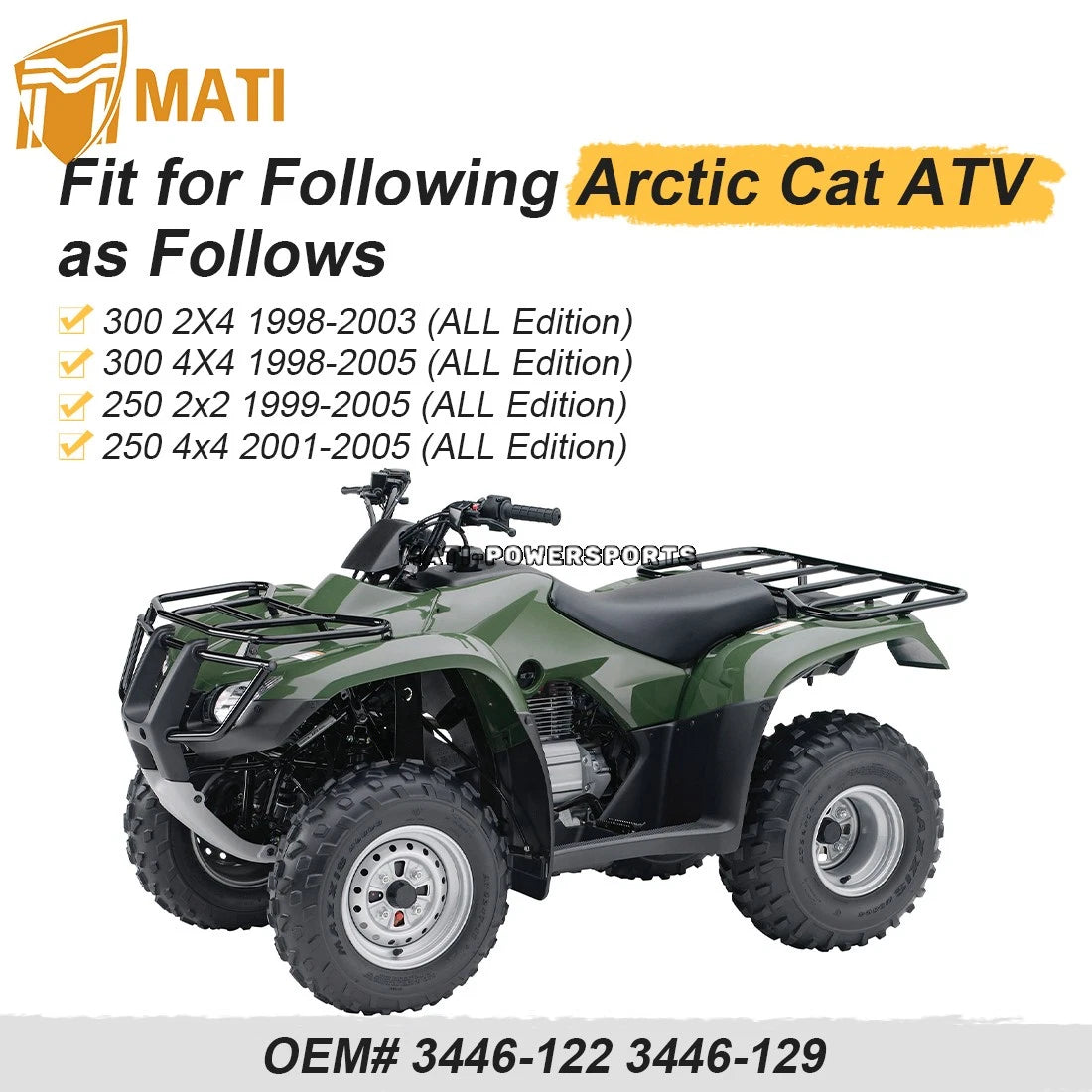 Clutch Hub One Way Bearing For Arctic-Cat 250 300 2X4 4X4 1998-2005 3446-122 3446-129