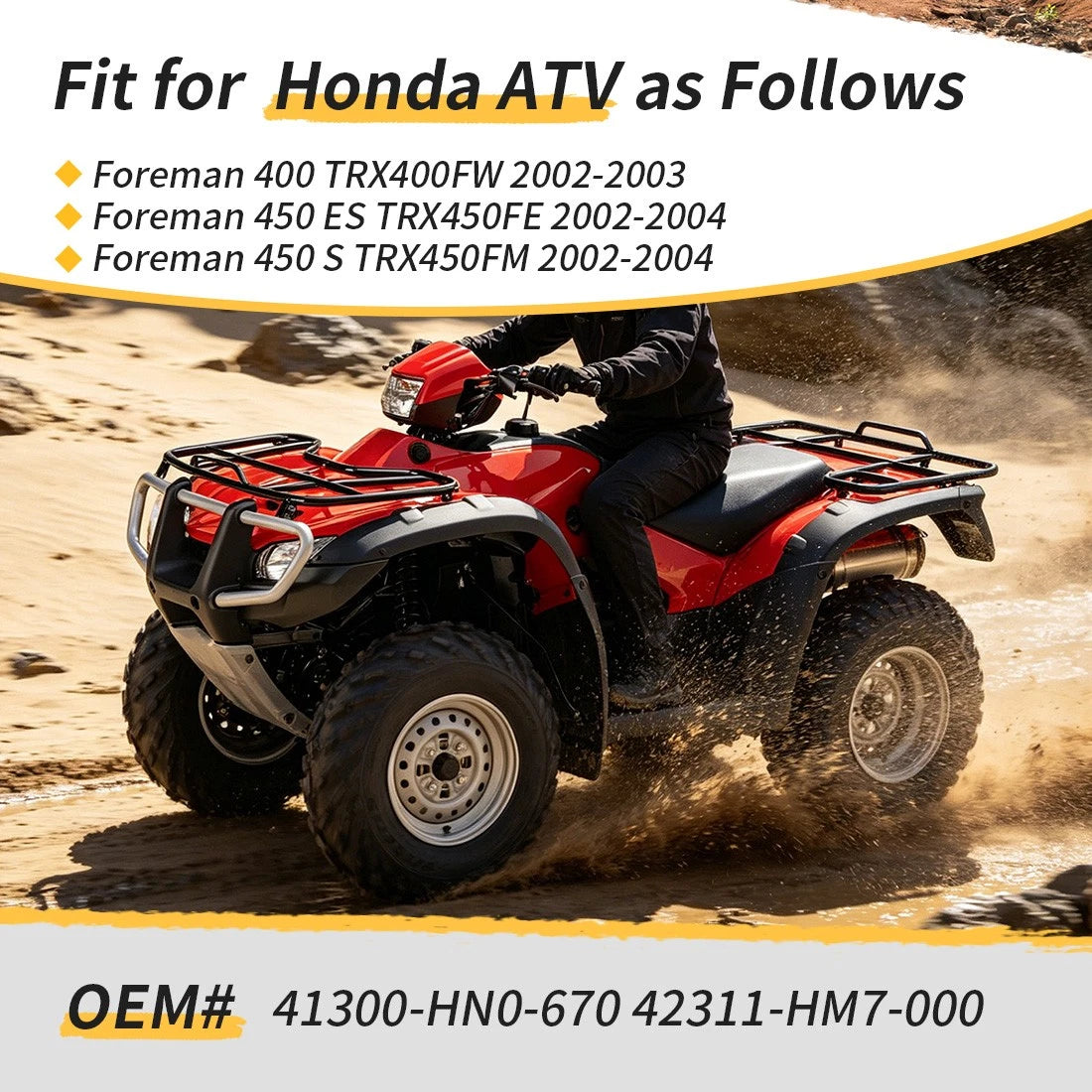 Rear Differential & Alex Shaft For Honda Foreman TRX400FW TRX450 FE FM 2002-2004 41300-HN0-670
