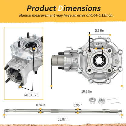 Rear Differential & Alex Shaft For Honda Foreman TRX400FW TRX450 FE FM 2002-2004 41300-HN0-670