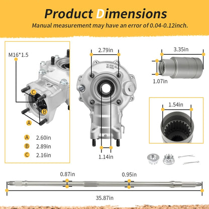 Complete Rear Differential & Alex Shaft For Honda Foreman 400 450 ES 450 S 1995-2001 41300-HN0-A00