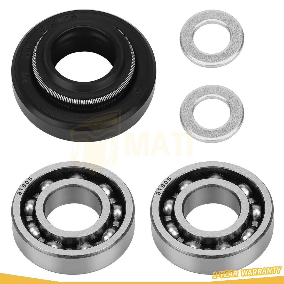 For Suzuki RM250 1989-1995 Water Pump Impeller Shaft Bearing Gasket Kit
