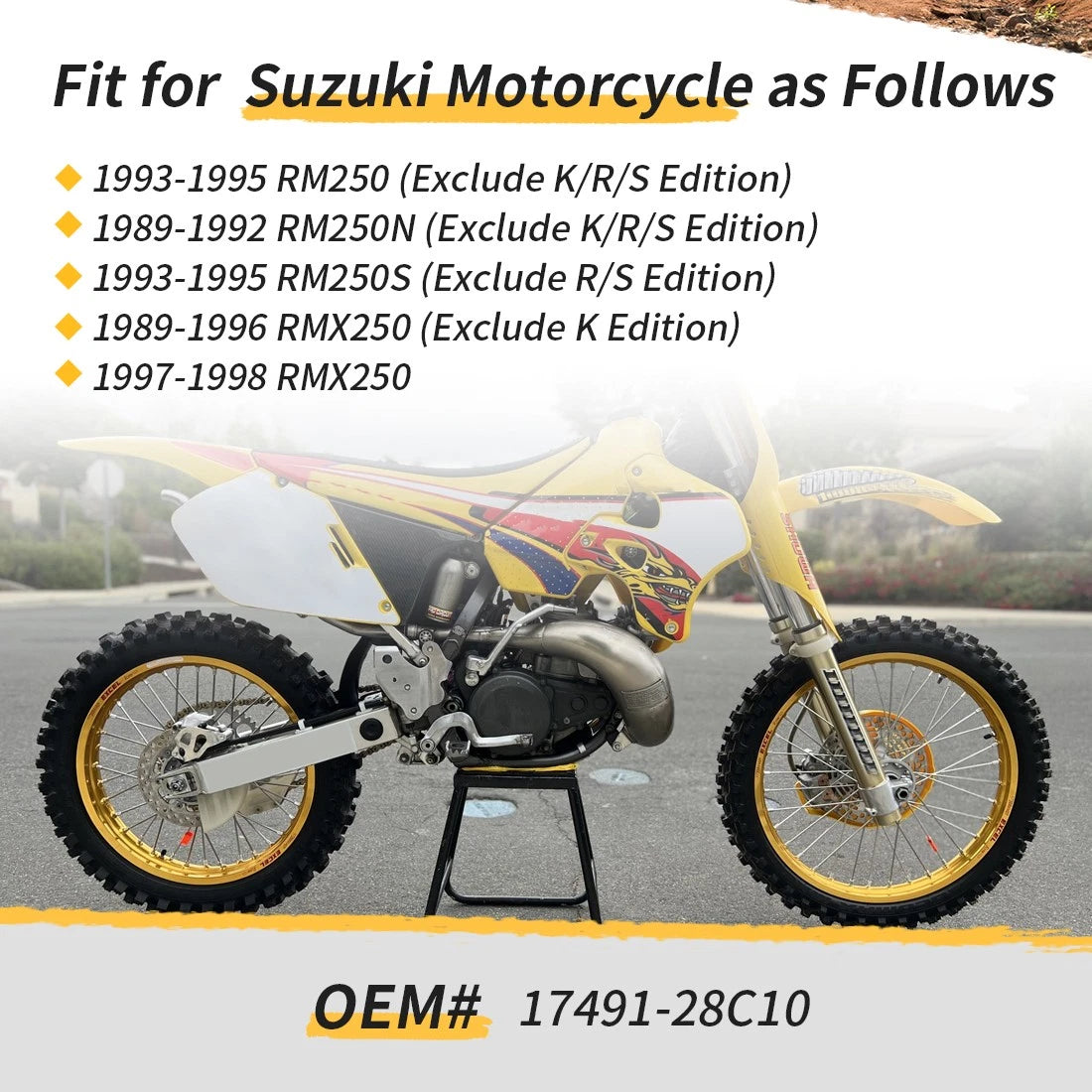 For Suzuki RM250 1989-1995 Water Pump Impeller Shaft Bearing Gasket Kit
