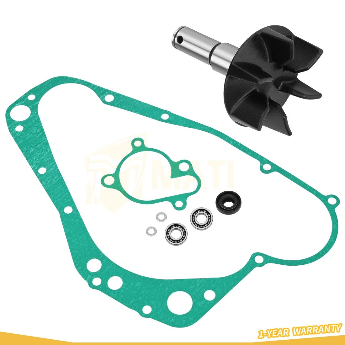 For Suzuki RM250 1989-1995 Water Pump Impeller Shaft Bearing Gasket Kit
