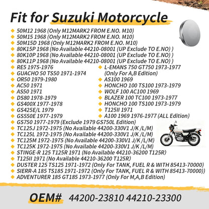 44200-23810 Fuel Tank Cap For Suzuki 50M12 50M15 A100 AC50 WOLF AC100 AS50 T125II