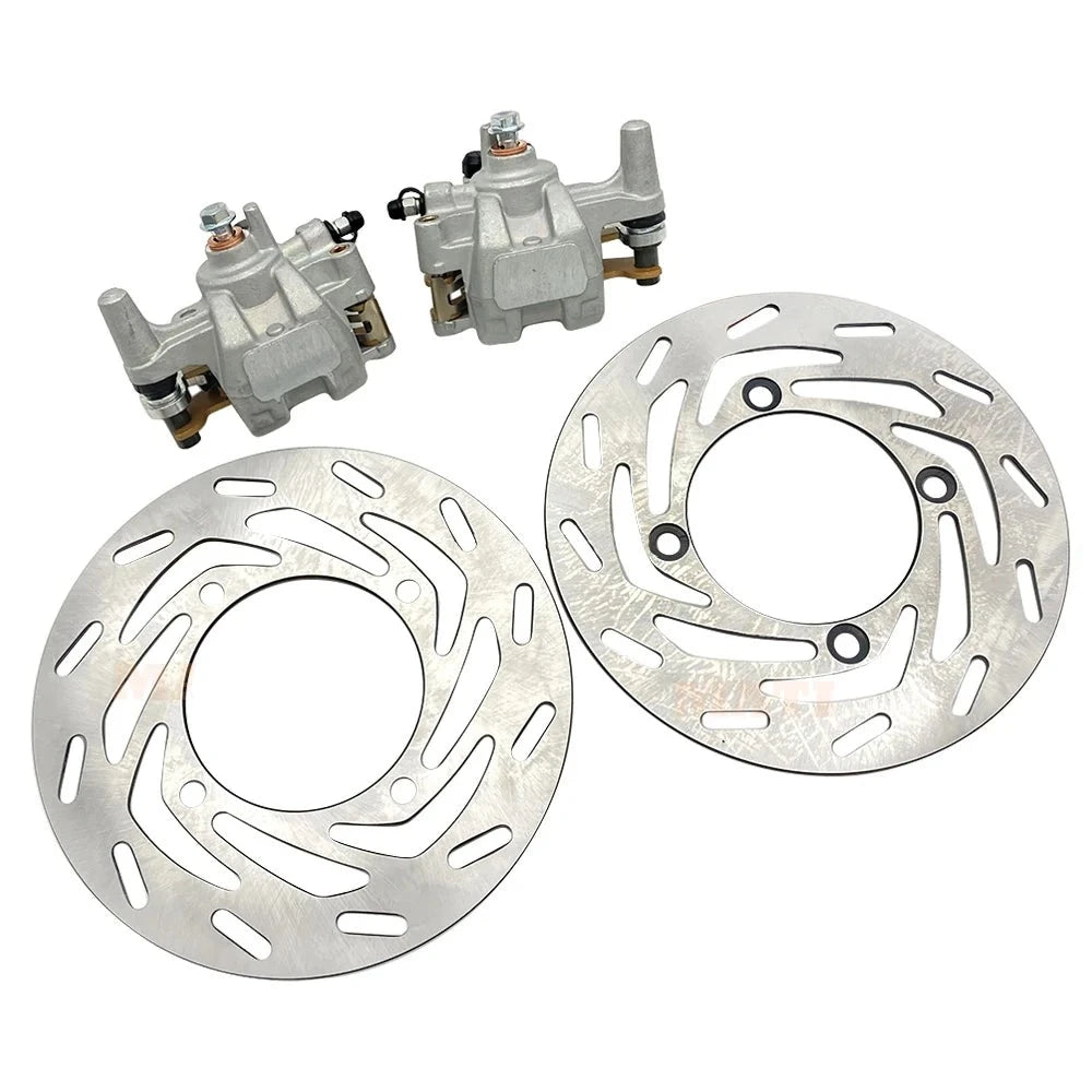 Disc Rotors & Front Left Right Brake Calipers for Yamaha Kodiak YFM700 2016-2020 Grizzly YFM550 2009-2014 MPN: 1HP-F582T-00-00 3B4-2580U-02-00 Mati Powersports