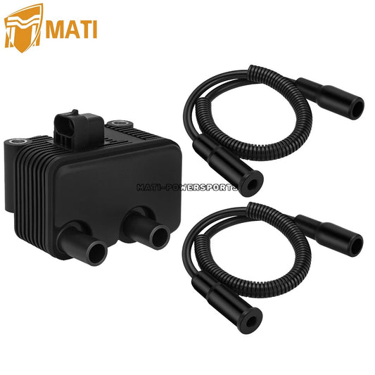 0.5 OHM Ignition Coil & Spark Plug Cable For Sportster 883 1200 Custom Low Roadster 2004-2006 31655-99 31996-04