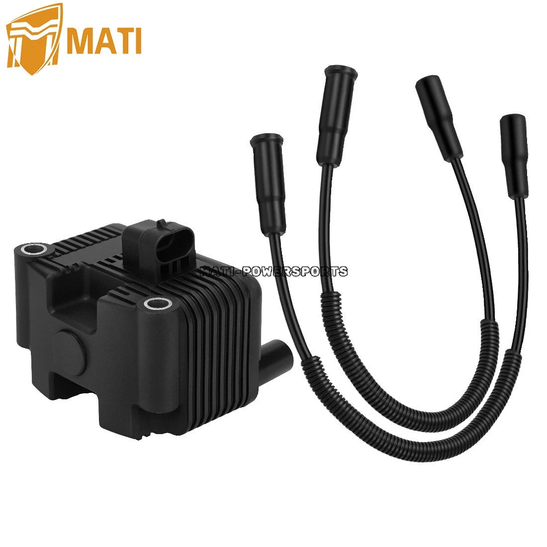 0.5 OHM Ignition Coil & Spark Plug Cable For Sportster 883 1200 Custom Low Roadster 2004-2006 31655-99 31996-04