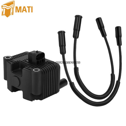 0.5 OHM Ignition Coil & Spark Plug Cable For Sportster 883 1200 Custom Low Roadster 2004-2006 31655-99 31996-04