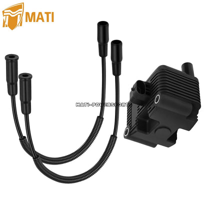 0.5 OHM Ignition Coil & Spark Plug Cable For Sportster 883 1200 Custom Low Roadster 2004-2006 31655-99 31996-04