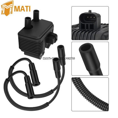 0.5 OHM Ignition Coil & Spark Plug Cable For Sportster 883 1200 Custom Low Roadster 2004-2006 31655-99 31996-04