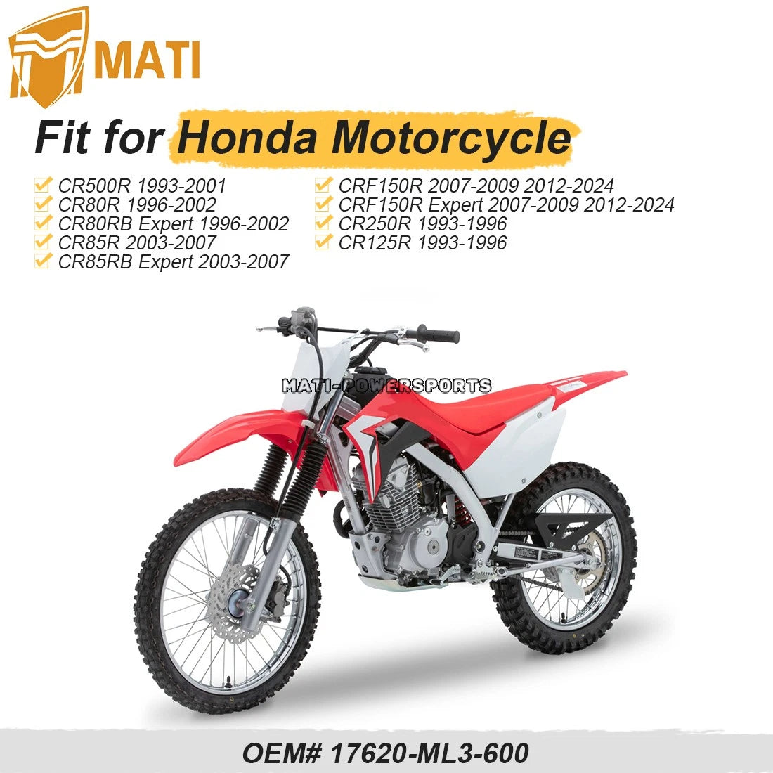 Fuel Tank Gas Cap Assy For Honda CRF150R CR125R CR250R CR500R CR80R CR85R 17620-ML3-600