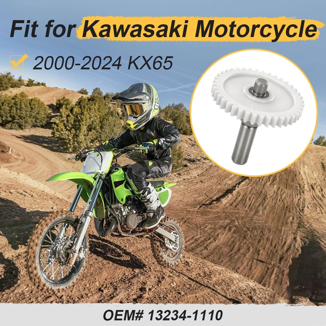 Water Pump Gears For Kawasaki KX65 2000-2024 13234-1110