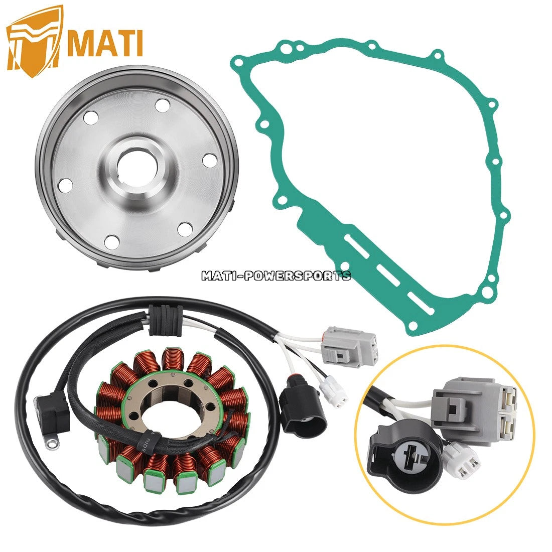 For Yamaha Rhino 700 Stator & Flywheel Kit 2008-2013 YXR700F 3B4-81450-00-00
