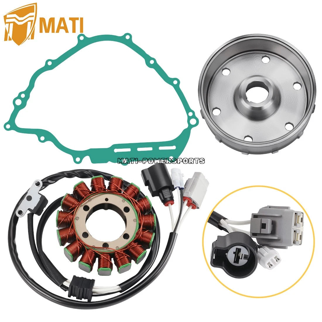 For Yamaha Rhino 700 Stator & Flywheel Kit 2008-2013 YXR700F 3B4-81450-00-00
