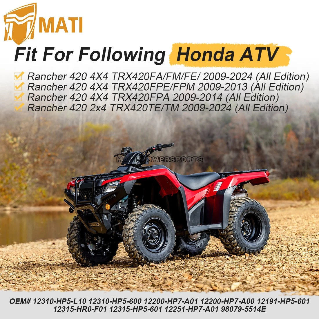 Cylinder Head & Cover Rebuild Kit Gaskets For Honda Rancher 420 TRX420 2009-2024