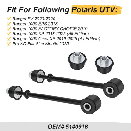 2Pcs Torsion Bar Linkage & Bushing For Polaris Ranger 1000 Crew XP EV 2018-2025 5140916