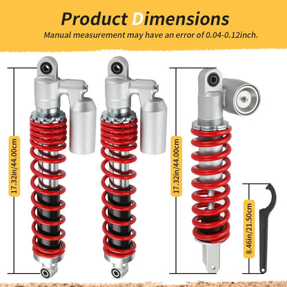 Front Rear Air Shocks Absorbers Adjustable Tool For Suzuki Quadsport Z400 LTZ400