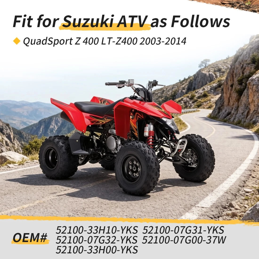 Front Rear Air Shocks Absorbers Adjustable Tool For Suzuki Quadsport Z400 LTZ400