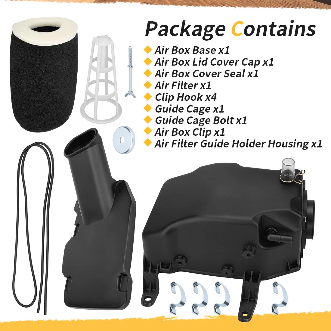 Air Box Lid Cover Cap Air Filter Cage Guide Kit For Yamaha Raptor 700 700R 2006-2024