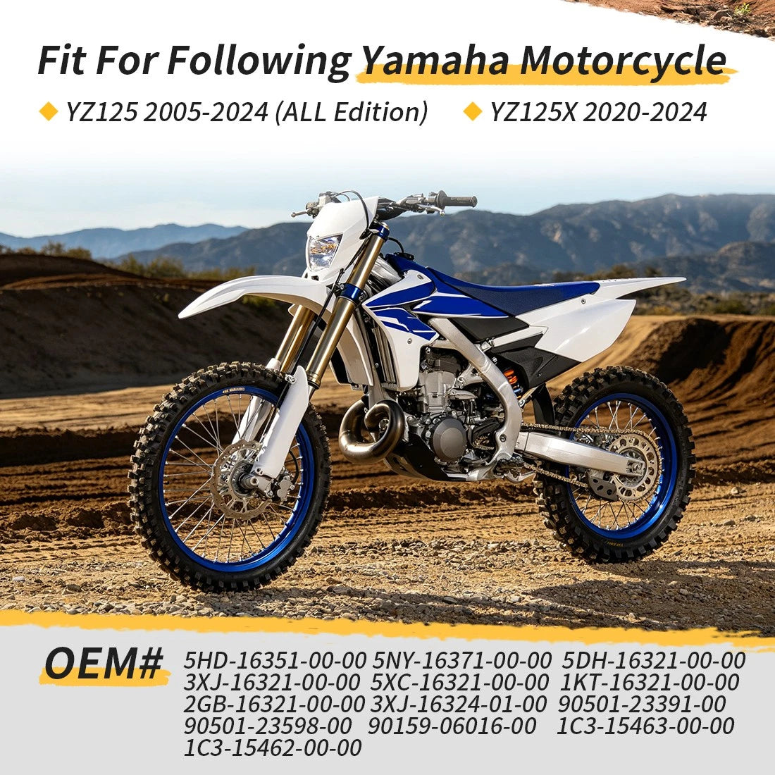 Friction Steel Clutch Plates Inner Hub Pressure Plate For Yamaha YZ125 125X 2005-2024