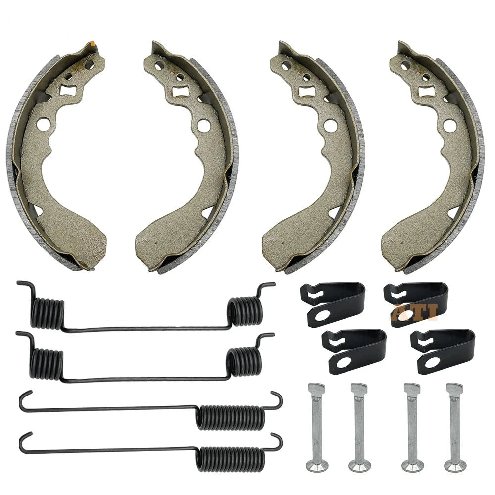 Front Brake Shoes Springs Pins for Suzuki QuadRunner 250 LT-F250 LT-4WD LT-F250F 2x4 4x4 54400-19830 Mati Powersports