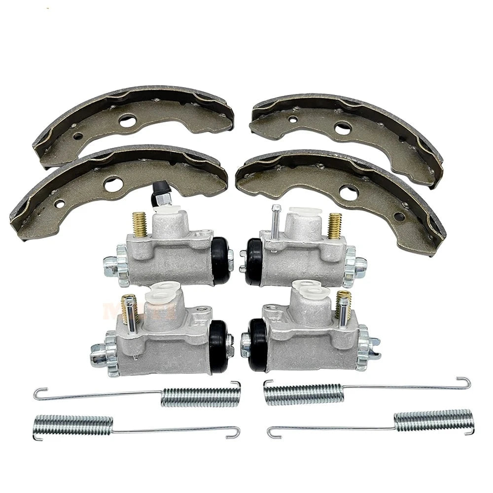 Front Brake Wheel Cylinders (Left & Right) with Brake Shoes all 4 Set for Honda TRX400 TRX400FW FourTrax Foreman 400 4x4 OEM: HM5-630 45370-HM5-630 Mati Powersports