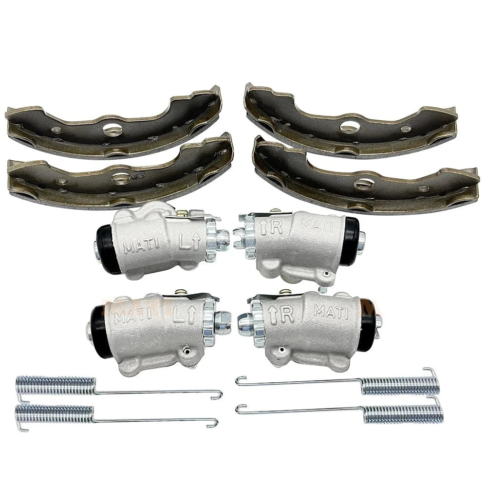 Front Brake Wheel Cylinders (Left & Right) with Brake Shoes all 4 Set for Honda TRX400 TRX400FW FourTrax Foreman 400 4x4 OEM: HM5-630 45370-HM5-630 Mati Powersports