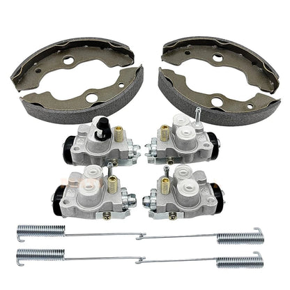 Front Brake Wheel Cylinders (Left & Right) with Brake Shoes all 4 Set for Honda TRX400 TRX400FW FourTrax Foreman 400 4x4 OEM: HM5-630 45370-HM5-630 Mati Powersports