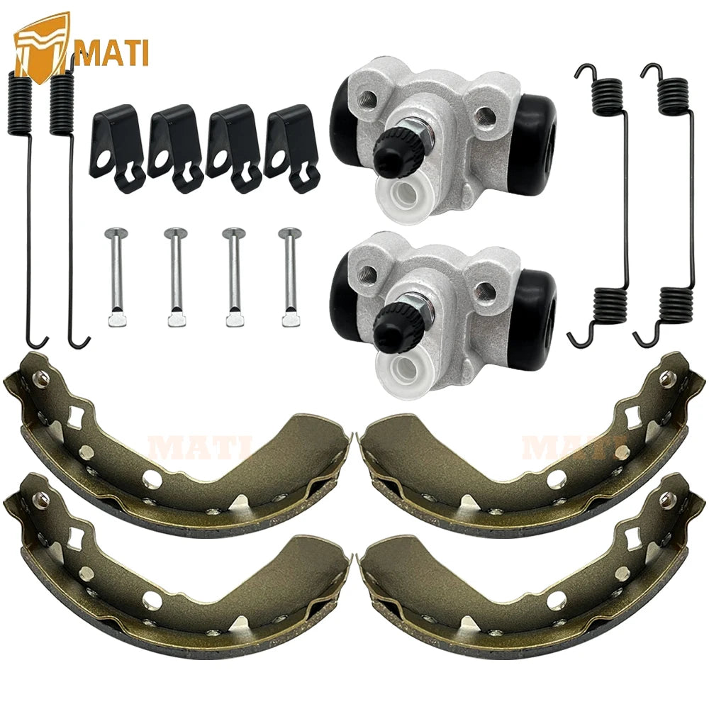 Front Brake Wheel Cylinders Shoes Springs Pins for Suzuki King Quad KingQuad 250 300 OEM: 54540-19B00 54400-39840 Mati Powersports