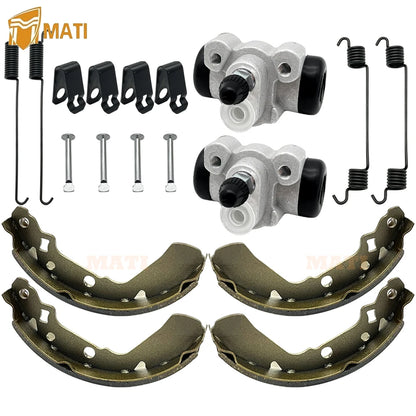 Front Brake Wheel Cylinders Shoes Springs Pins for Suzuki King Quad KingQuad 250 300 OEM: 54540-19B00 54400-39840 Mati Powersports