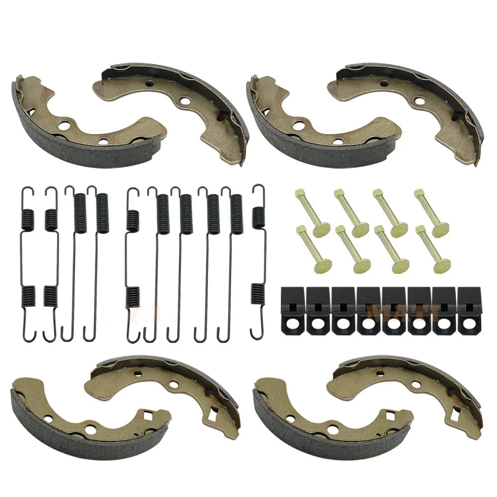 Front & Rear Brake Shoe Kit (Springs & Pins) for Kawasaki Mule 1000 - 2510- KAF 450/540/620 OEM: 92043-1398 41048-1074 Mati Powersports