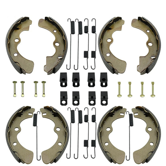 Front & Rear Brake Shoe Kit (Springs & Pins) for Kawasaki Mule 1000 - 2510- KAF 450/540/620 OEM: 92043-1398 41048-1074 Mati Powersports