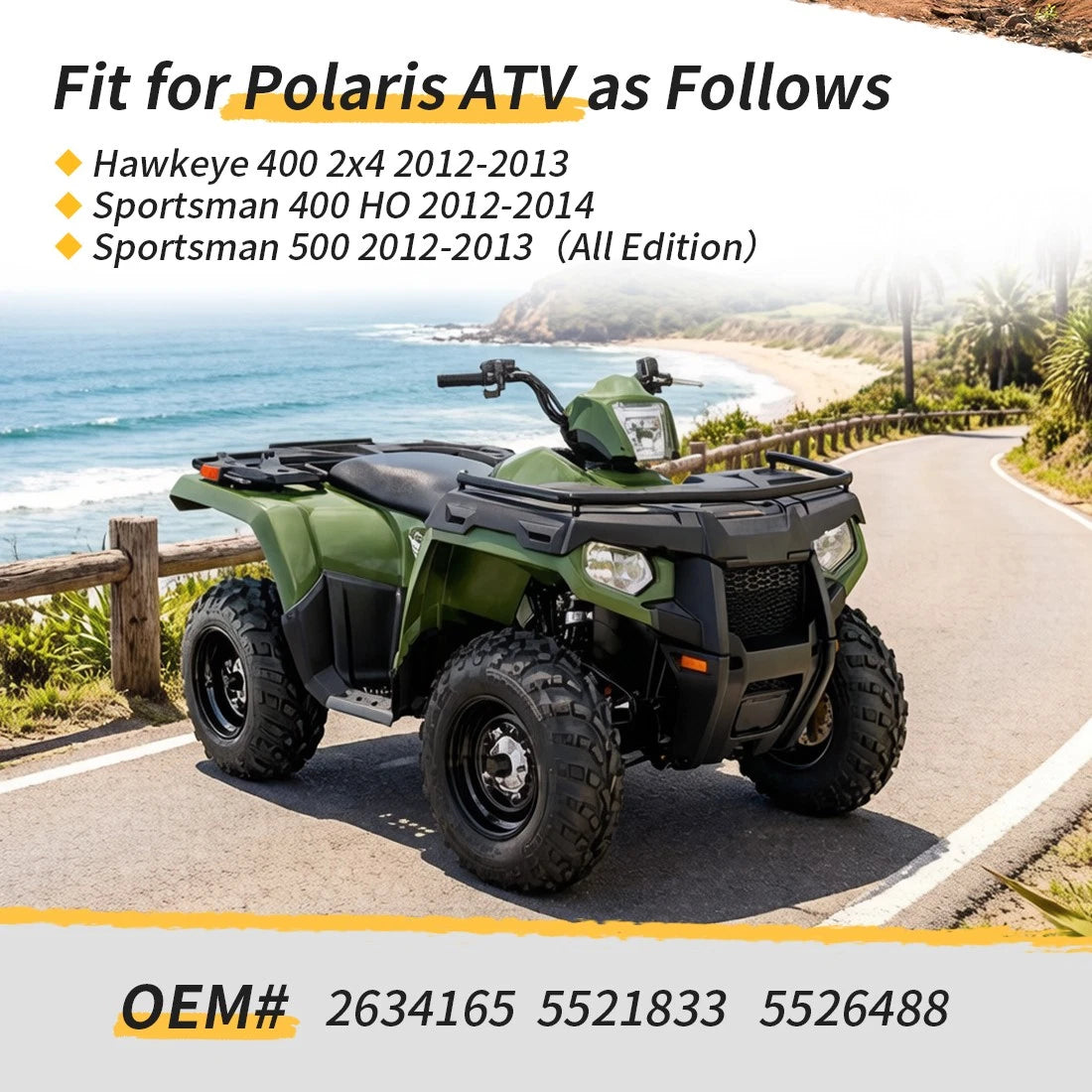 Front Box Cover w/ Seal Assembly For Polaris Sportsman 400 HO 500 Hawkeye 400 2x4 2012-2014 2634165