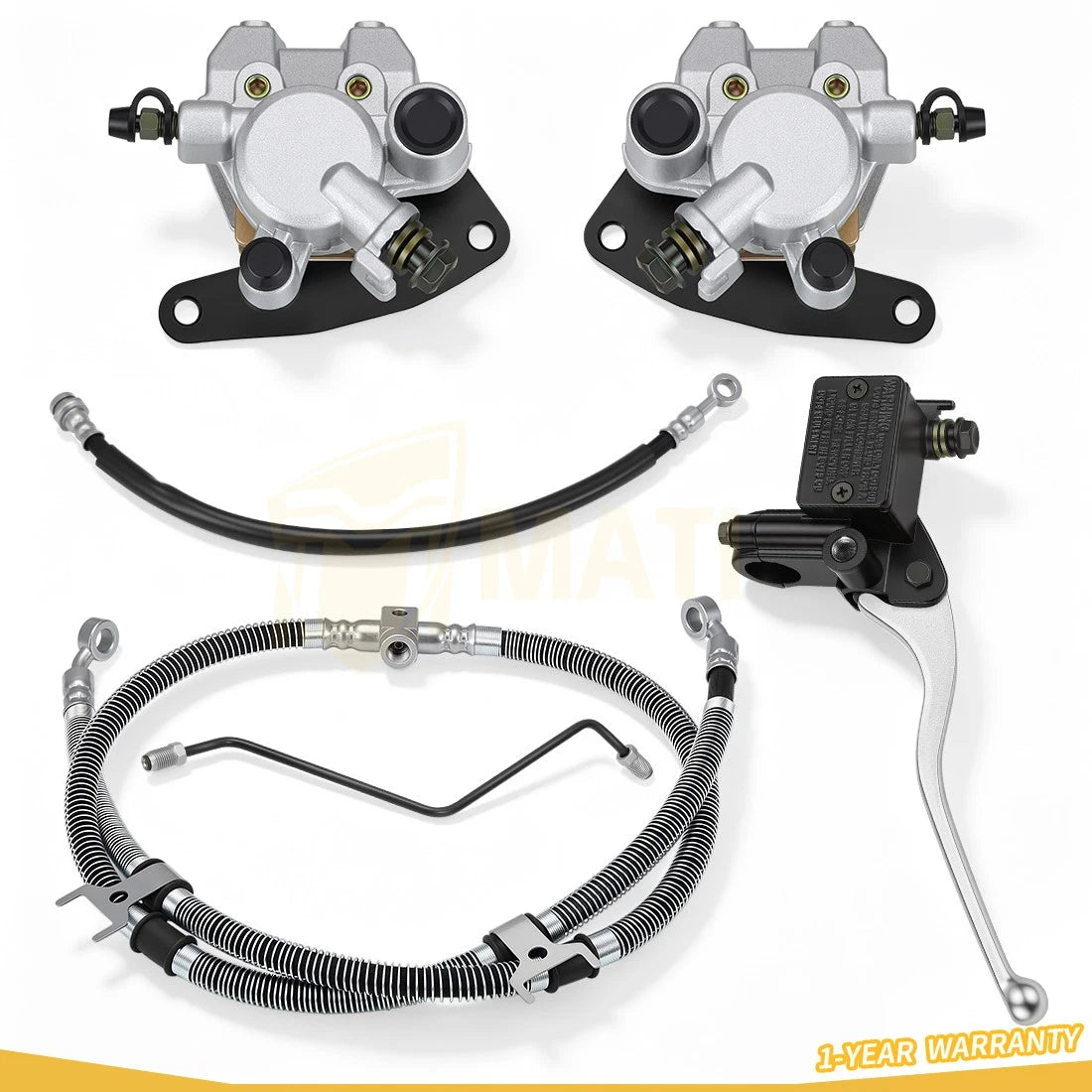 Front Brake Caliper Master Cylinder Hose Kit For Yamaha Kodiak 400 YFM400 2000-2002