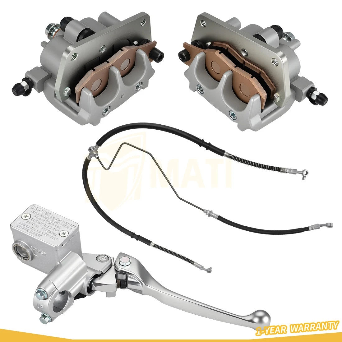 Front Brake Caliper Master Cylinder Hose Kit For Yamaha YFM700R Raptor 700 2007-2025