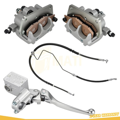 Front Brake Caliper Master Cylinder Hose Kit For Yamaha YFM700R Raptor 700 2007-2025