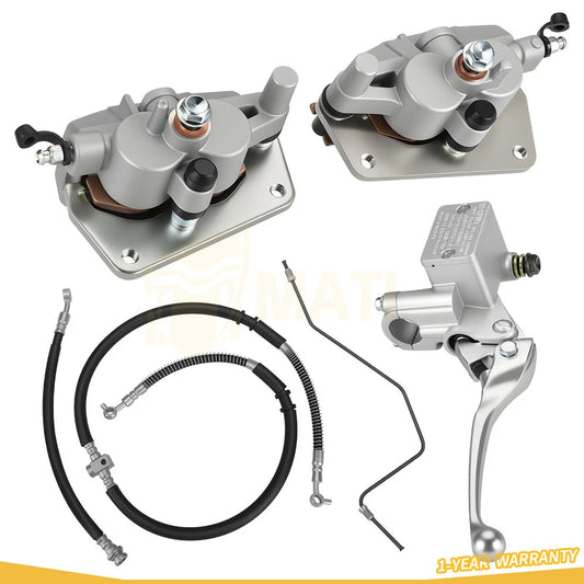 Front Brake Caliper Master Cylinder Hose Kit For Yamaha YFM700R Raptor 700 2007-2025