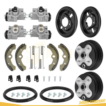 Front Brake Drum Hub Plate Shoes Cylinder Kit for Yamaha YFM350 YFM400 1989-1998