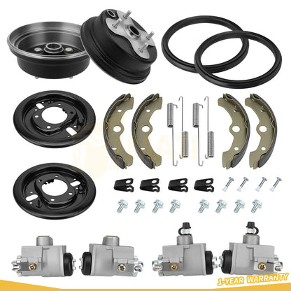 Front Brake Drum Hub Plate Shoes Cylinder Kit for Yamaha YFM350 YFM400 1989-1998