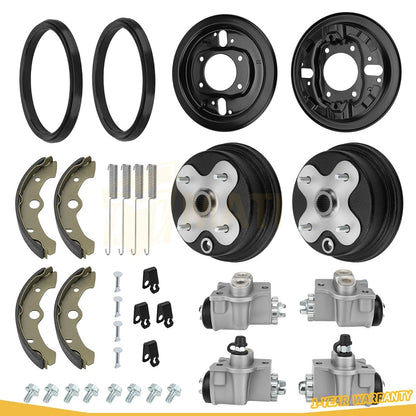 Front Brake Drum Hub Plate Shoes Cylinder Kit for Yamaha YFM350 YFM400 1989-1998