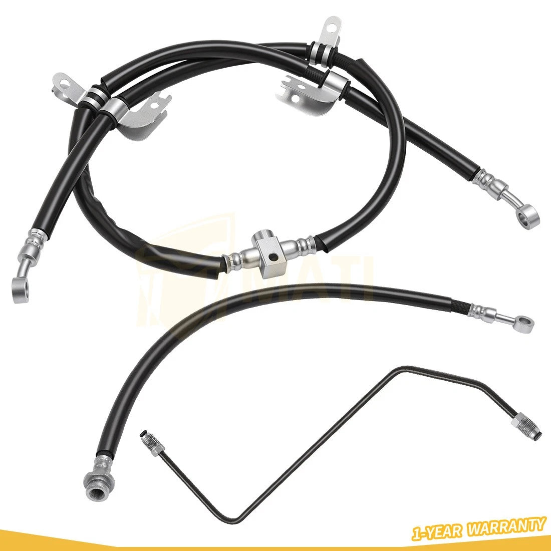 For Yamaha Grizzly 550 700 FI 4x4 Auto 2007-2014 Front Brake Hose Line & Pipe Kit