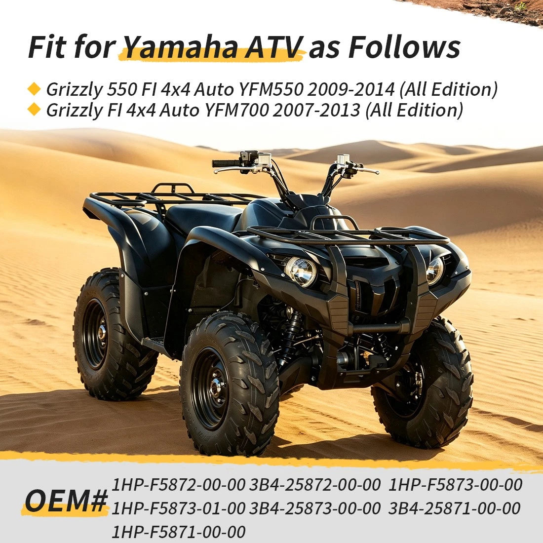 For Yamaha Grizzly 550 700 FI 4x4 Auto 2007-2014 Front Brake Hose Line & Pipe Kit