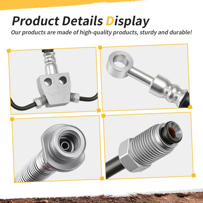 Front Brake Hose Line & Pipe Kit For Yamaha YFM600FW Grizzly 600 4x4 1998-2001 4WV-25872-00-00