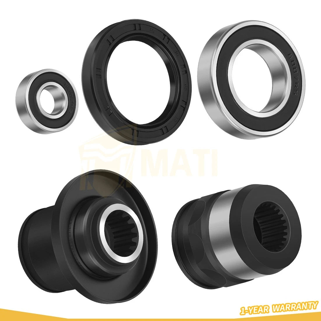 Front Differential Driveshaft Coupler Coupling Set for Yamaha Grizzly 660 03-08