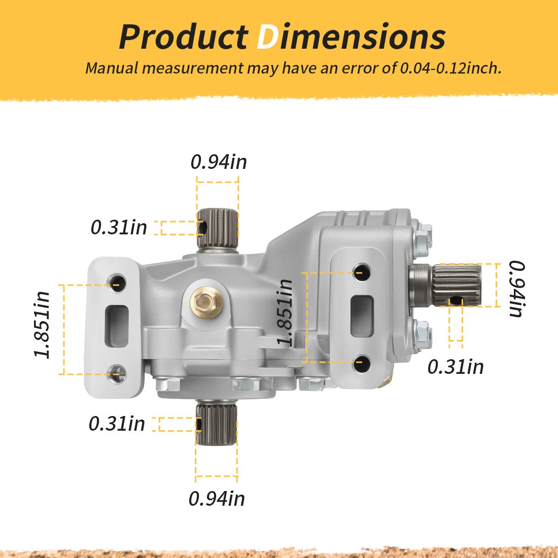 Front Differential Gearbox Assembly for Polaris Sportsman 400 500 Scrambler 500 Worker 500 Xplorer 250 400 1999-20041341323 1341276