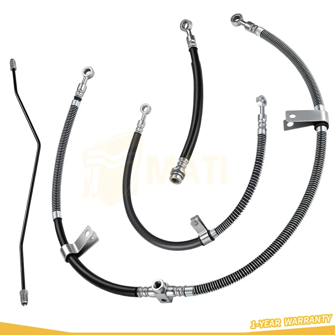 Front & Rear Brake Hose Line For Yamaha YFM350 Raptor 350 2004-2013 5YT-25872-11-00