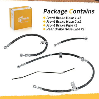 Front & Rear Brake Hose Line For Yamaha YFM350 Raptor 350 2004-2013 5YT-25872-11-00